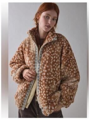 Urban Outfitters Print Fleece Jacket (L)